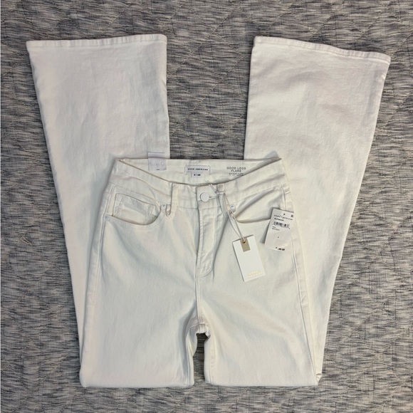 Good American Denim - Good American Good Legs Mid-Rise Flare Jeans in White001 Size 2/26 NWT -